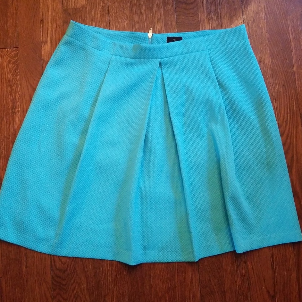 Size 14 textured pleated blue skirt